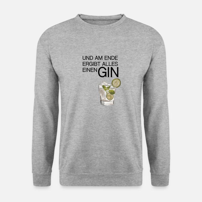 Gin - Unisex Pullover - Weißgrau meliert