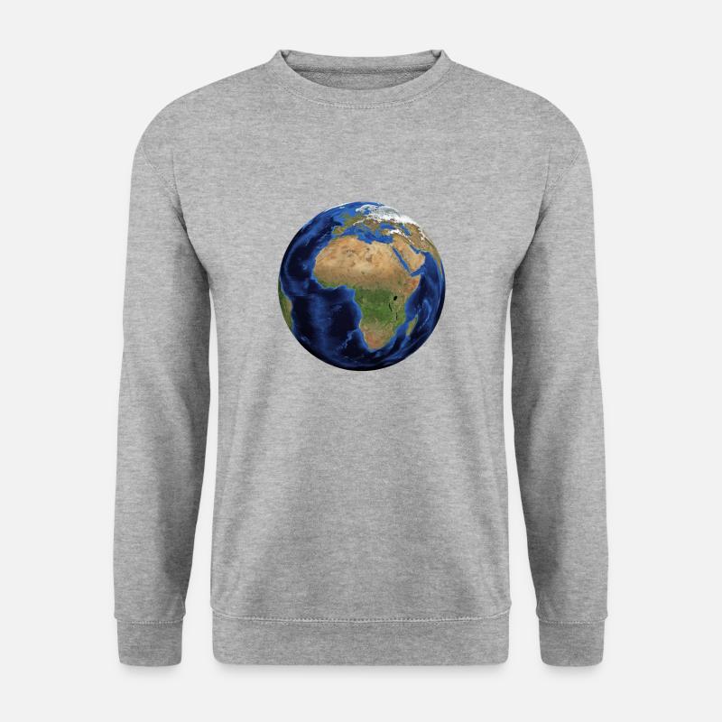 Trage die Welt mit dir - Unisex Pullover - Weißgrau meliert