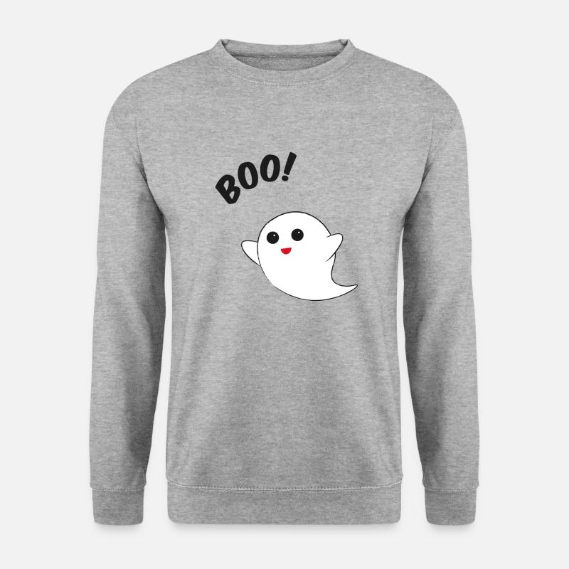 BOO!! - Unisex Pullover - Weißgrau meliert