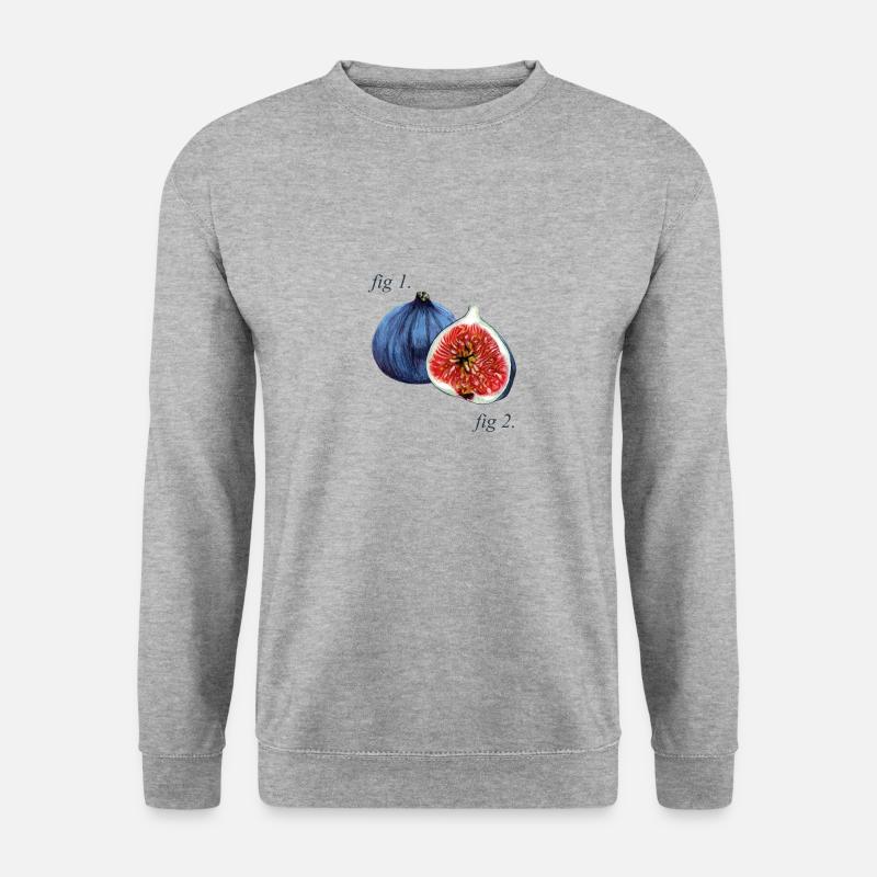 Abb1. Feigen Diagramm. - Unisex Pullover - Weißgrau meliert
