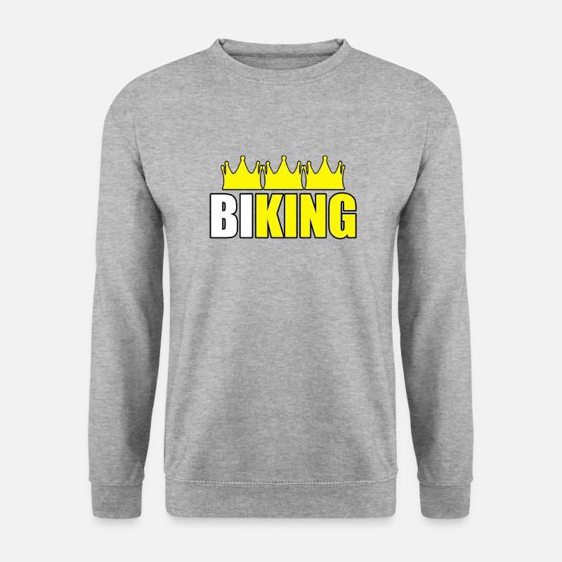 Biking - Unisex Pullover - Weißgrau meliert