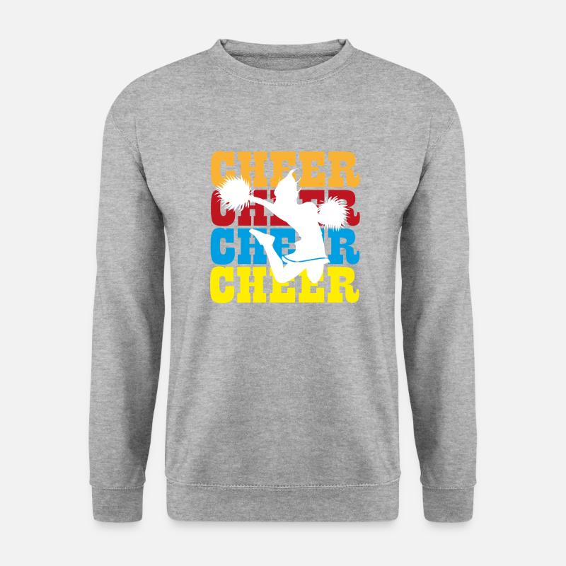 Retro Cheerleader Cheerleading Geschenk - Unisex Pullover - Weißgrau meliert