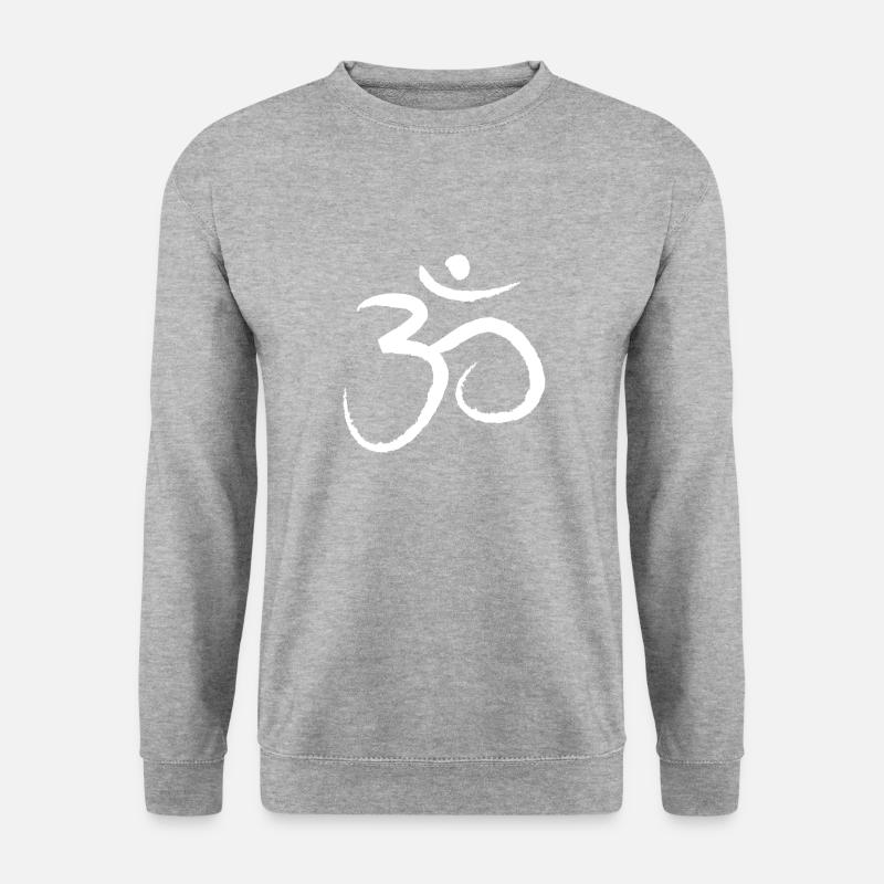 OM - Unisex Pullover - Weißgrau meliert