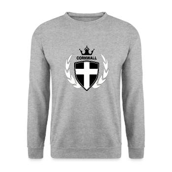 Cornwall - Unisex Pullover - Weißgrau meliert - Vorne - Alina (178cm) & Michal (187cm)