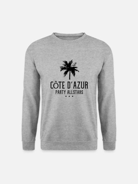 cote d azur party allstars - Unisex Pullover - Weißgrau meliert