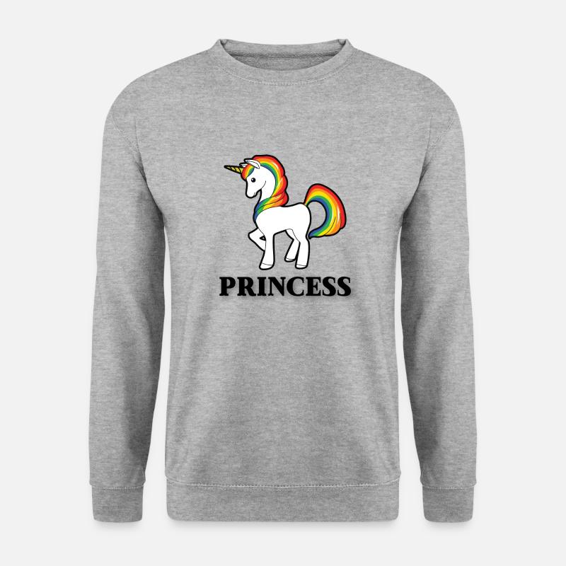 Prinzessin - Unisex Pullover - Weißgrau meliert