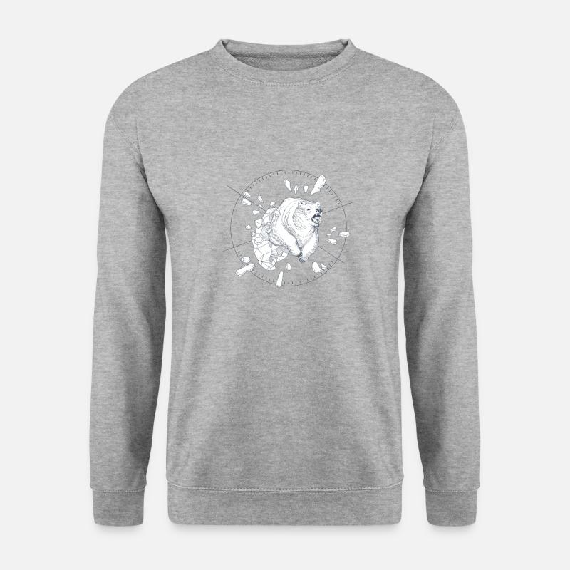 Ice Bear - Unisex Pullover - Weißgrau meliert