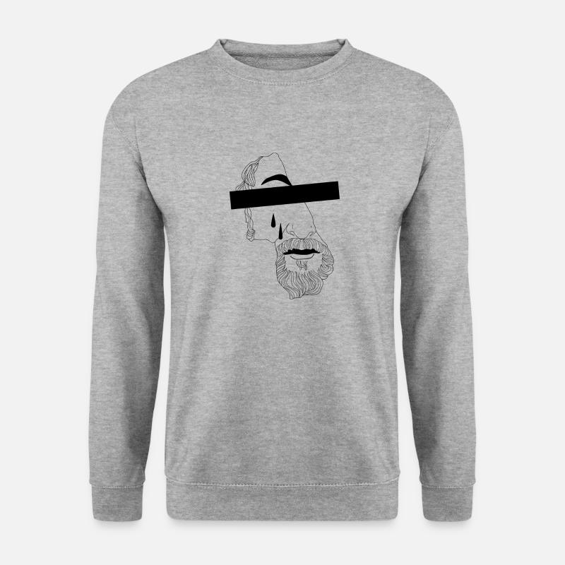 Statur - Unisex Pullover - Weißgrau meliert
