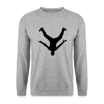 Breakdancer, Breakdance - Unisex Sweatshirt - salt & pepper - Front - Alina (178cm) & Michal (187cm)