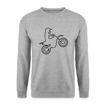 motocross - Sweat-shirt Unisexe - gris chiné - Devant - Alina (178cm) & Michal (187cm)