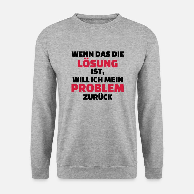 Lösung - Unisex Pullover - Weißgrau meliert
