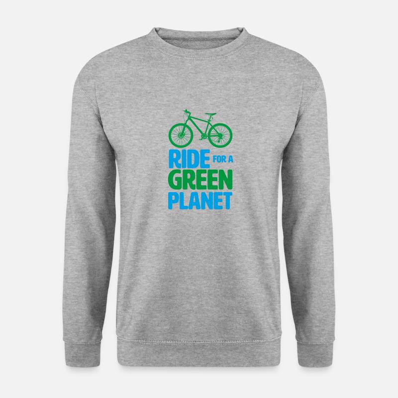 Fahrrad Umweltschutz Klimaschutz Radfahren Radeln - Unisex Pullover - Weißgrau meliert