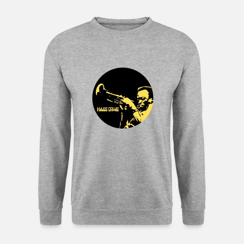 Miles Davis - Unisex Pullover - Weißgrau meliert