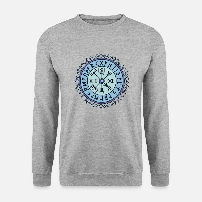 Vegvisir symbol runic script - Unisex Sweatshirt - salt & pepper