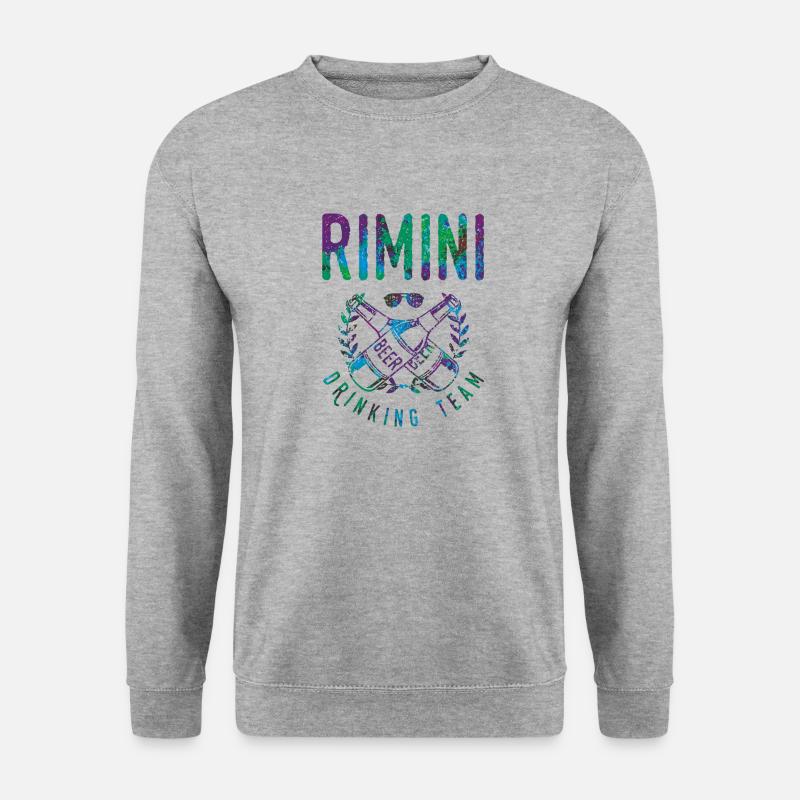 rimini drinking team - Unisex Pullover - Weißgrau meliert