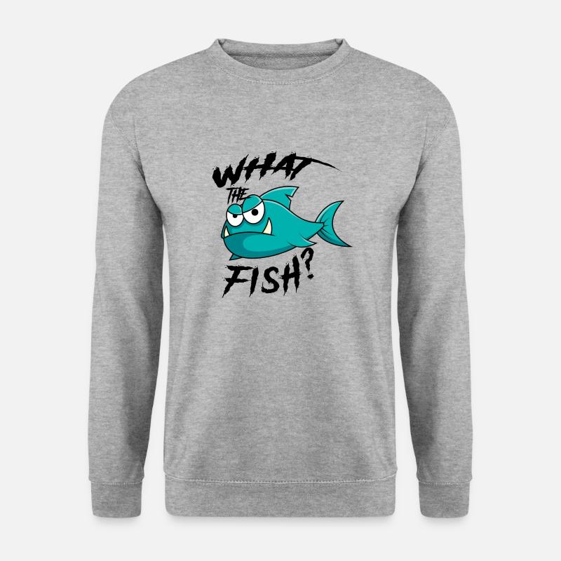 Qu'est-ce que le poisson? - Sweat-shirt Unisexe - gris chiné
