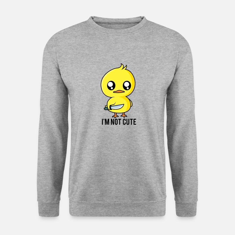 gefährliches Küken - Unisex Pullover - Weißgrau meliert