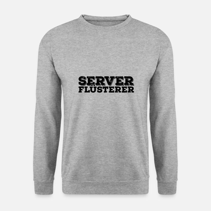 Server Flüsterer Admin Sysadmin Geschenk - Unisex Pullover - Weißgrau meliert