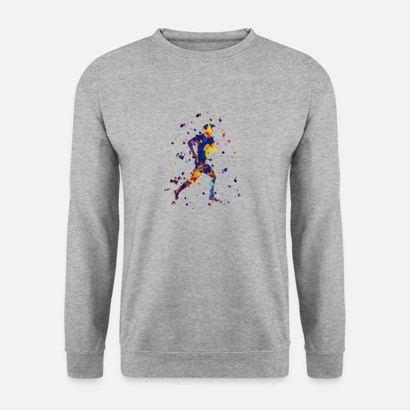 Sport Laufen Joggen - Unisex Pullover - Weißgrau meliert