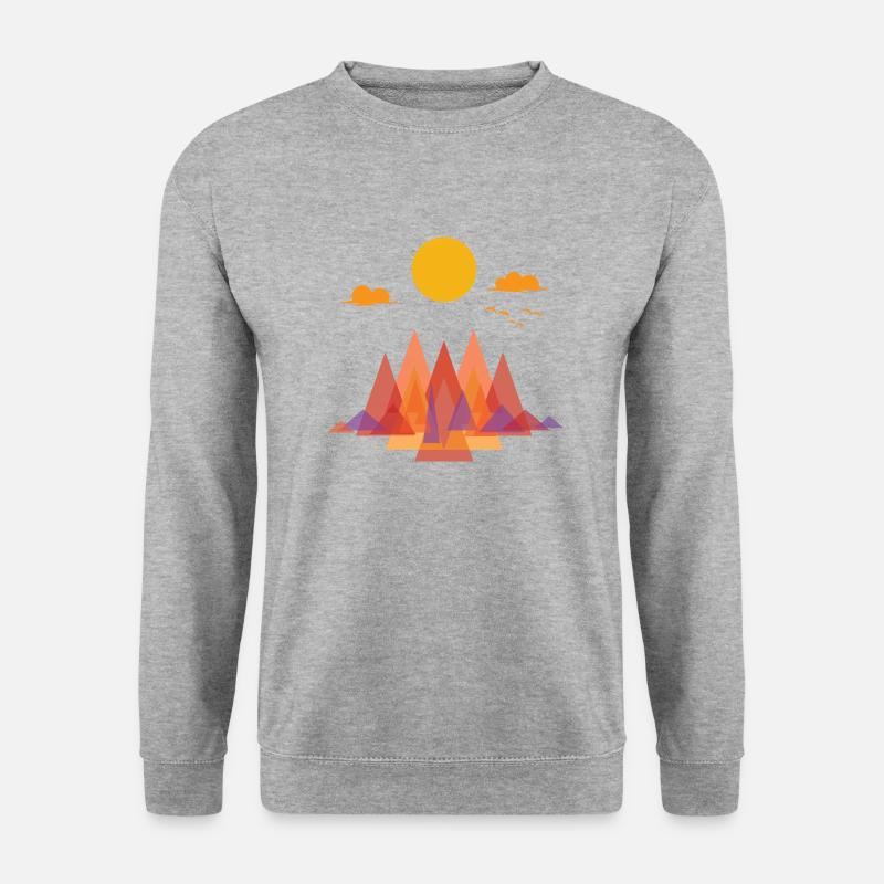 SPRING SUNSET CREATIVE - Unisex Pullover - Weißgrau meliert