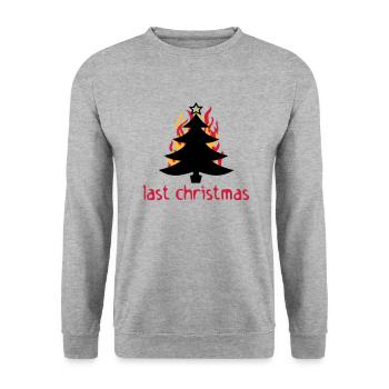 last christmas - Unisex Sweatshirt - salt & pepper - Front - Alina (178cm) & Michal (187cm)