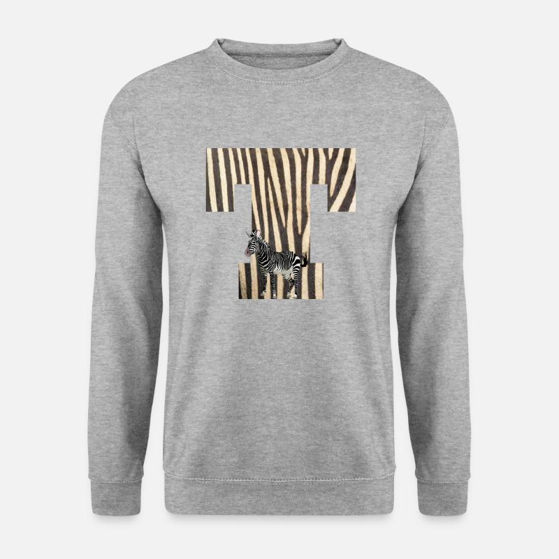 zebra t - Unisex Pullover - Weißgrau meliert