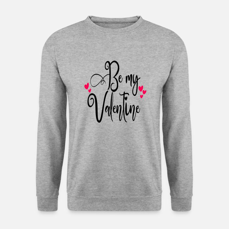 Be My Valentine - Unisex Pullover - Weißgrau meliert