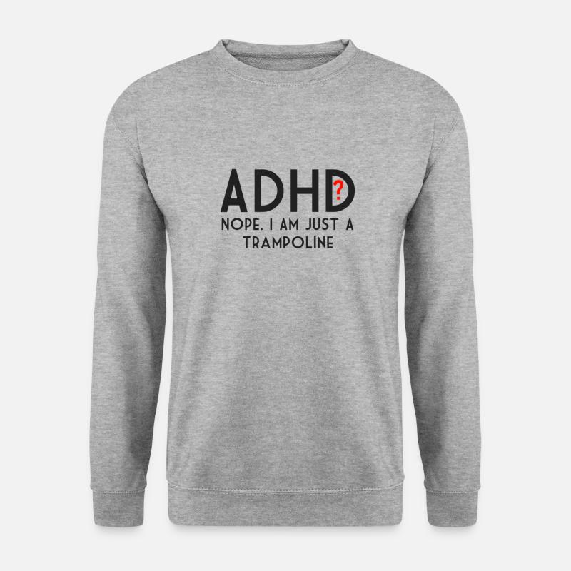 ADHS - Unisex Pullover - Weißgrau meliert