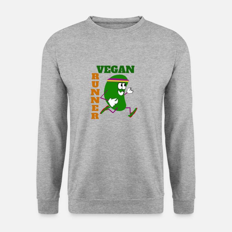 Vegane Prunkbohne - Unisex Pullover - Weißgrau meliert