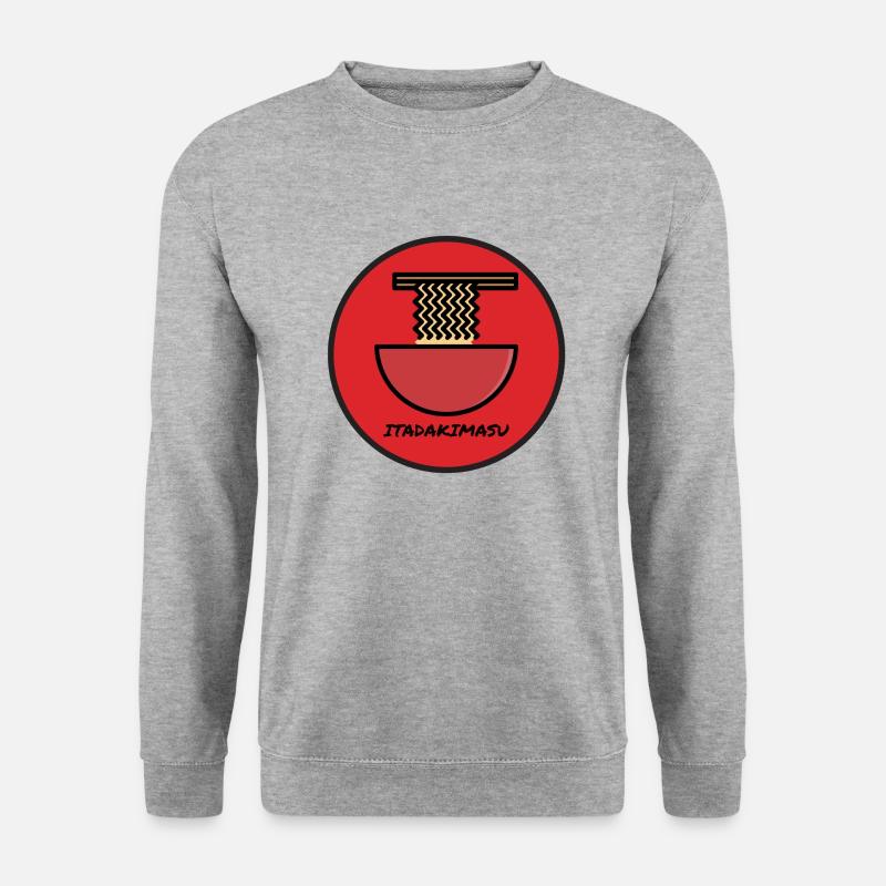 Ramen Itadakimasu - Unisex Pullover - Weißgrau meliert