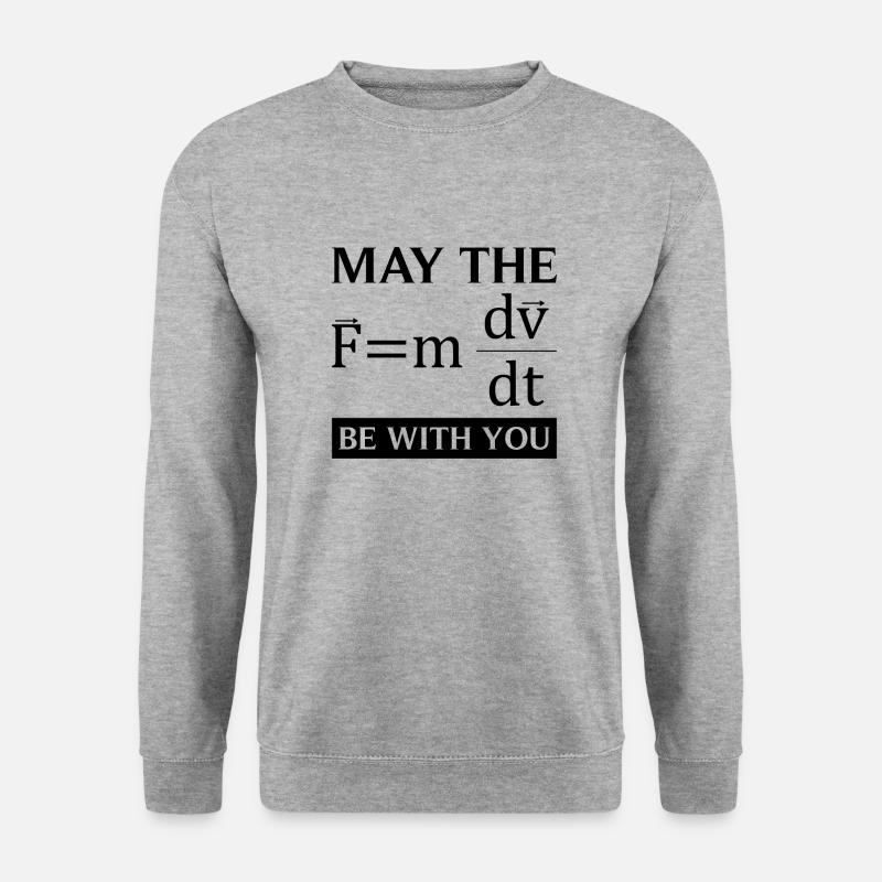 May The Force Be With You - Unisex Pullover - Weißgrau meliert
