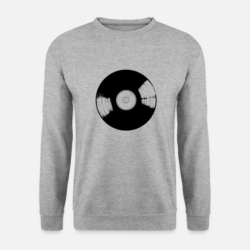 Vinyl - Unisex Pullover - Weißgrau meliert