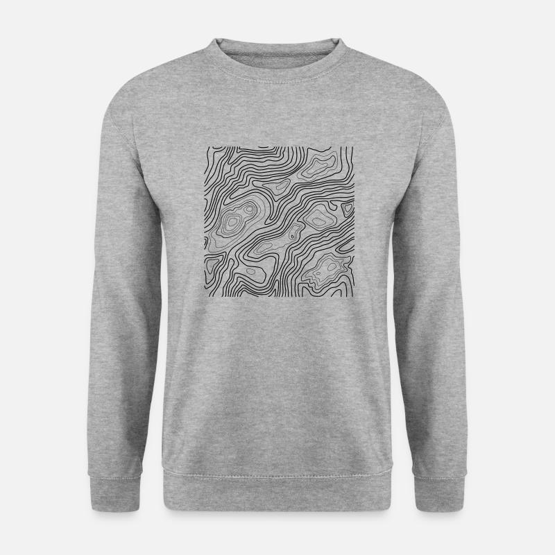 Topografie - Unisex Pullover - Weißgrau meliert