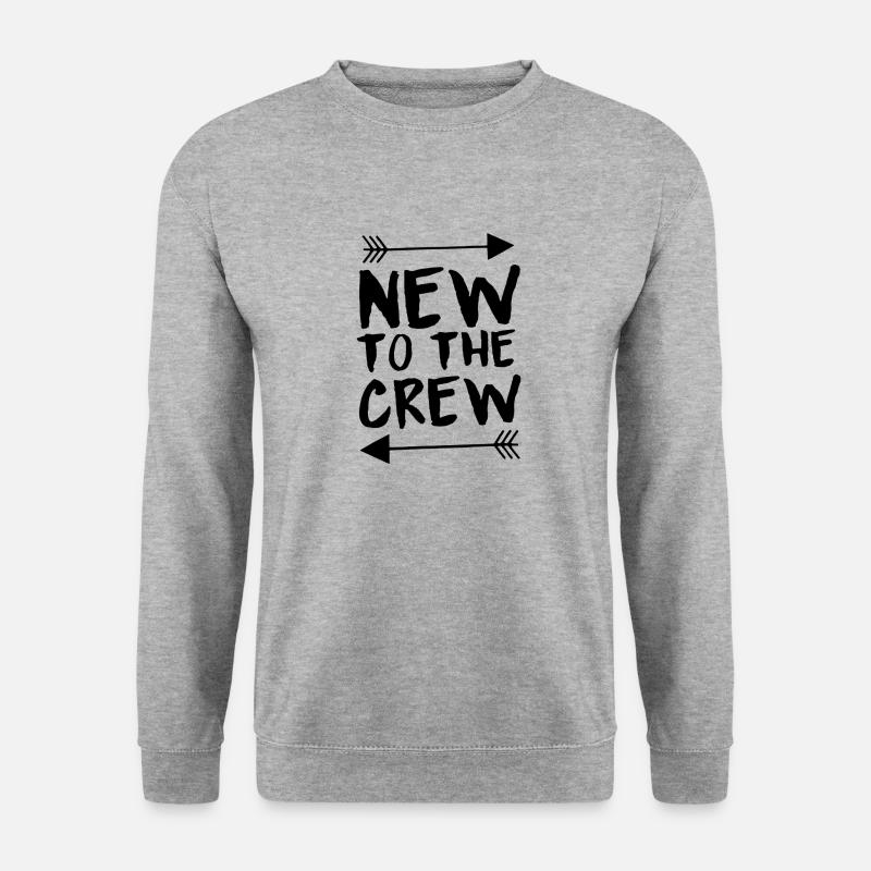 Black Design New To The Crew - Unisex Pullover - Weißgrau meliert