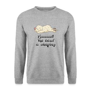 sleeppino1 3 - Sweat-shirt Unisexe - gris chiné - Devant - Alina (178cm) & Michal (187cm)