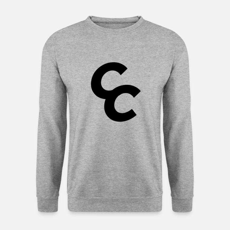 C & C - Unisex Pullover - Weißgrau meliert