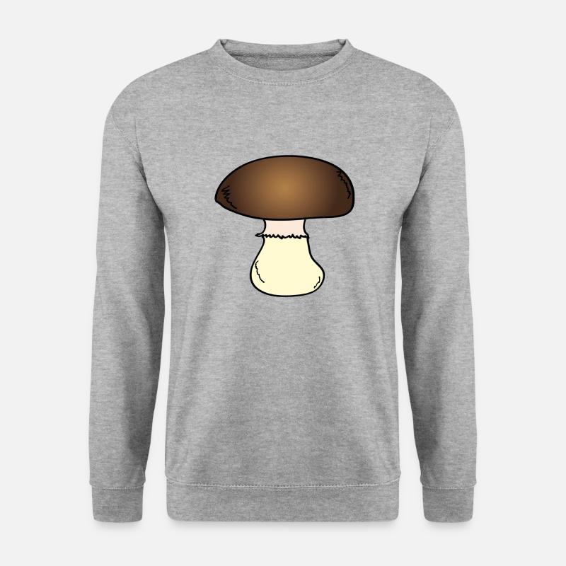 Pilz - Unisex Pullover - Weißgrau meliert