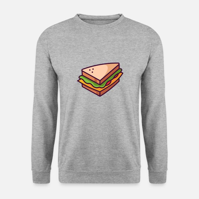 sandwich - Unisex Pullover - Weißgrau meliert