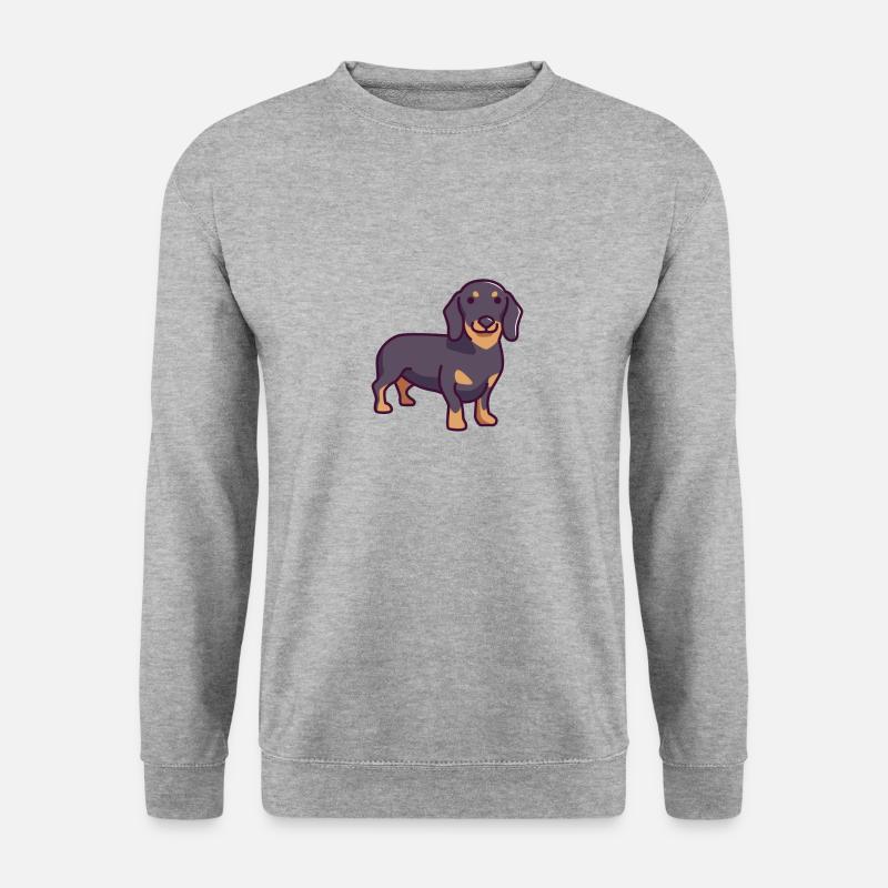Dachshund - Unisex Pullover - Weißgrau meliert