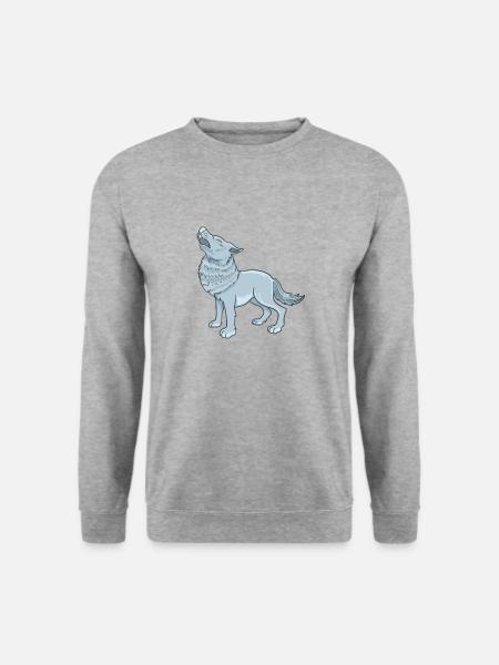 Cartoon wolf - Unisex Sweatshirt - salt & pepper
