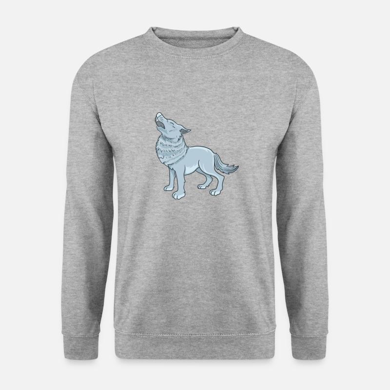Cartoon wolf - Unisex Sweatshirt - salt & pepper