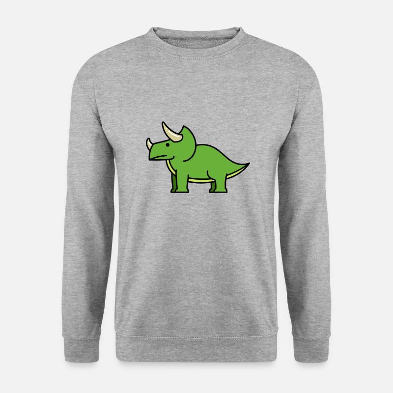 triceratops - Unisex Pullover - Weißgrau meliert