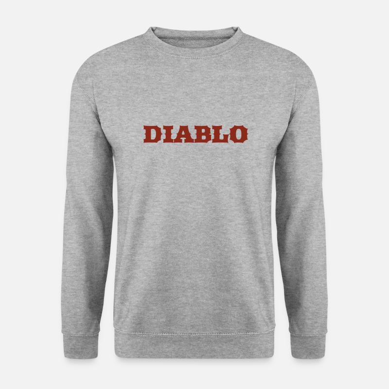 Diablo - Teufel - Satan - 666 - Unisex Pullover - Weißgrau meliert