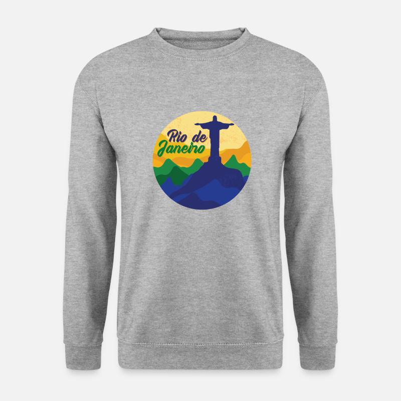 Rio de Janeiro - Unisex Pullover - Weißgrau meliert