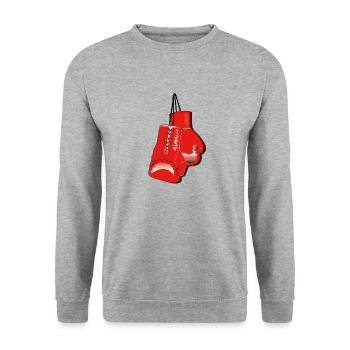 boxing gloves - Unisex Sweatshirt - salt & pepper - Front - Alina (178cm) & Michal (187cm)