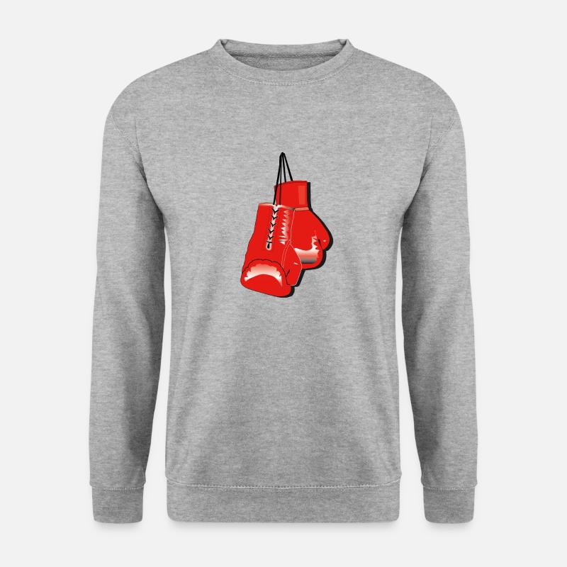 boxhandschuhe - Unisex Pullover - Weißgrau meliert