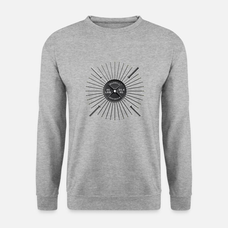 Bodybuilding Eisen - Unisex Pullover - Weißgrau meliert