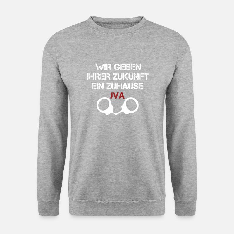 Wir geben ihrer Zukunft ein Zuhause - JVA - Unisex Pullover - Weißgrau meliert
