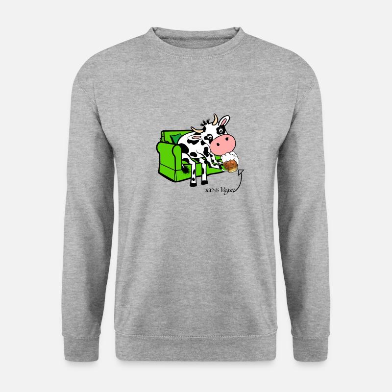 Feierabend Bierchen Vegan - Unisex Pullover - Weißgrau meliert