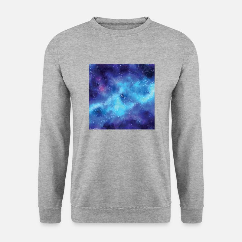 Weltraum Muster - Unisex Pullover - Weißgrau meliert